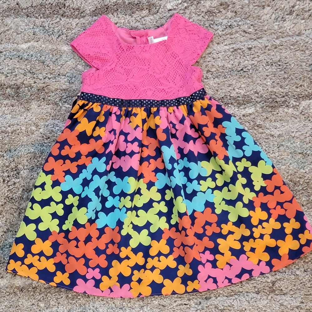 Girls 3T Dress Butterfly print Youngland pink